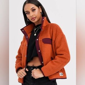 North Face Orange Cragmont Fleece Jacket